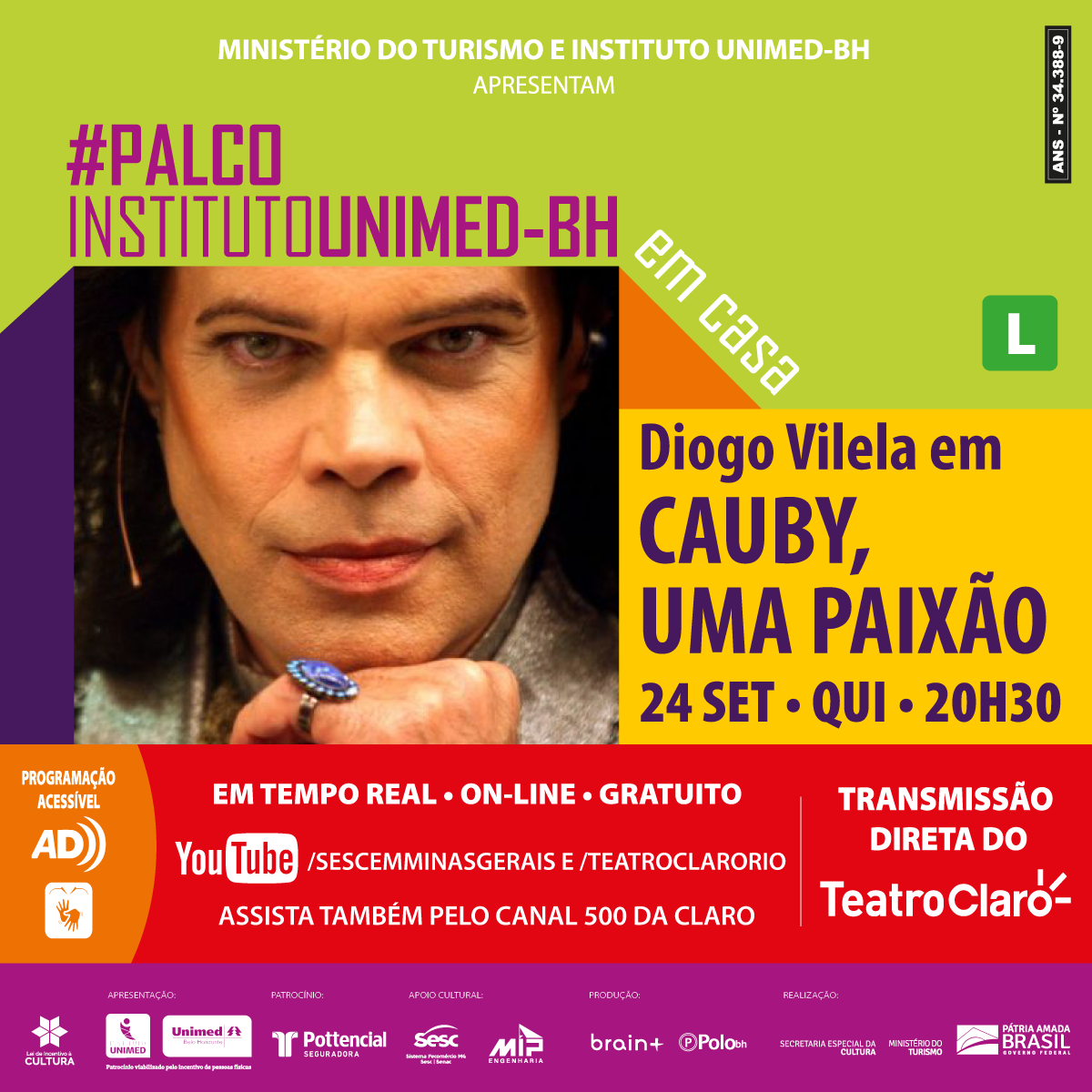 Espetáculo: Cauby, uma paixão - Palco Instituto Unimed BH