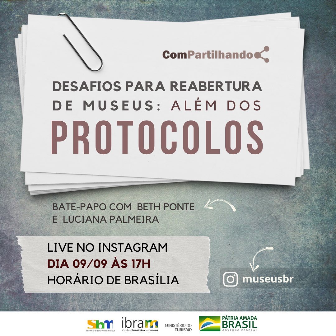 Divulgação/Instagram LIVE: Desafios para a reabertura de museus: além de protocolos