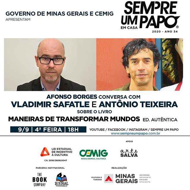 Vladimir Safatle e Antônio Teixeira no #Sempre Um Papo Em Casa
