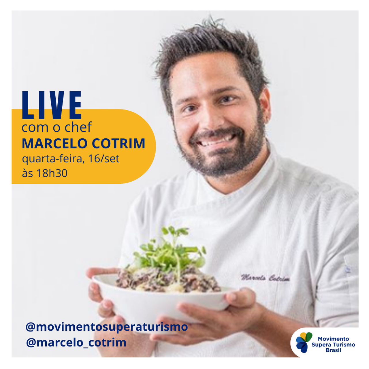 Live: Cultura e Gastronomia com o chef Marcelo Cotrim - Movimento Supera Turismo