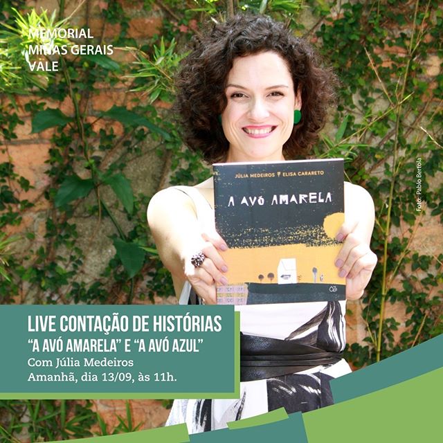 Reprodução/Instagram Júlia Medeiros fará live de contação de histórias no Memorial Vale
