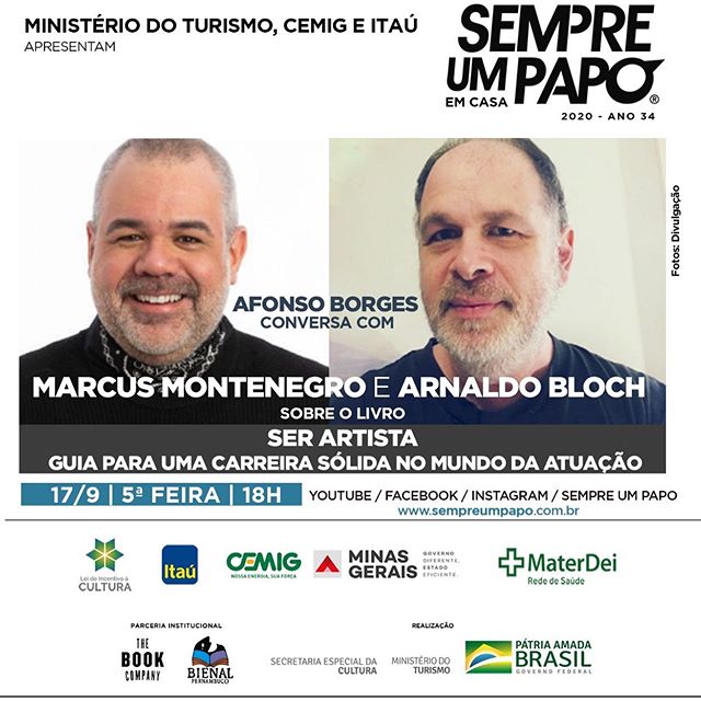 Marcus Montenegro e Arnaldo Bloch no #Sempre Um Papo Em Casa
