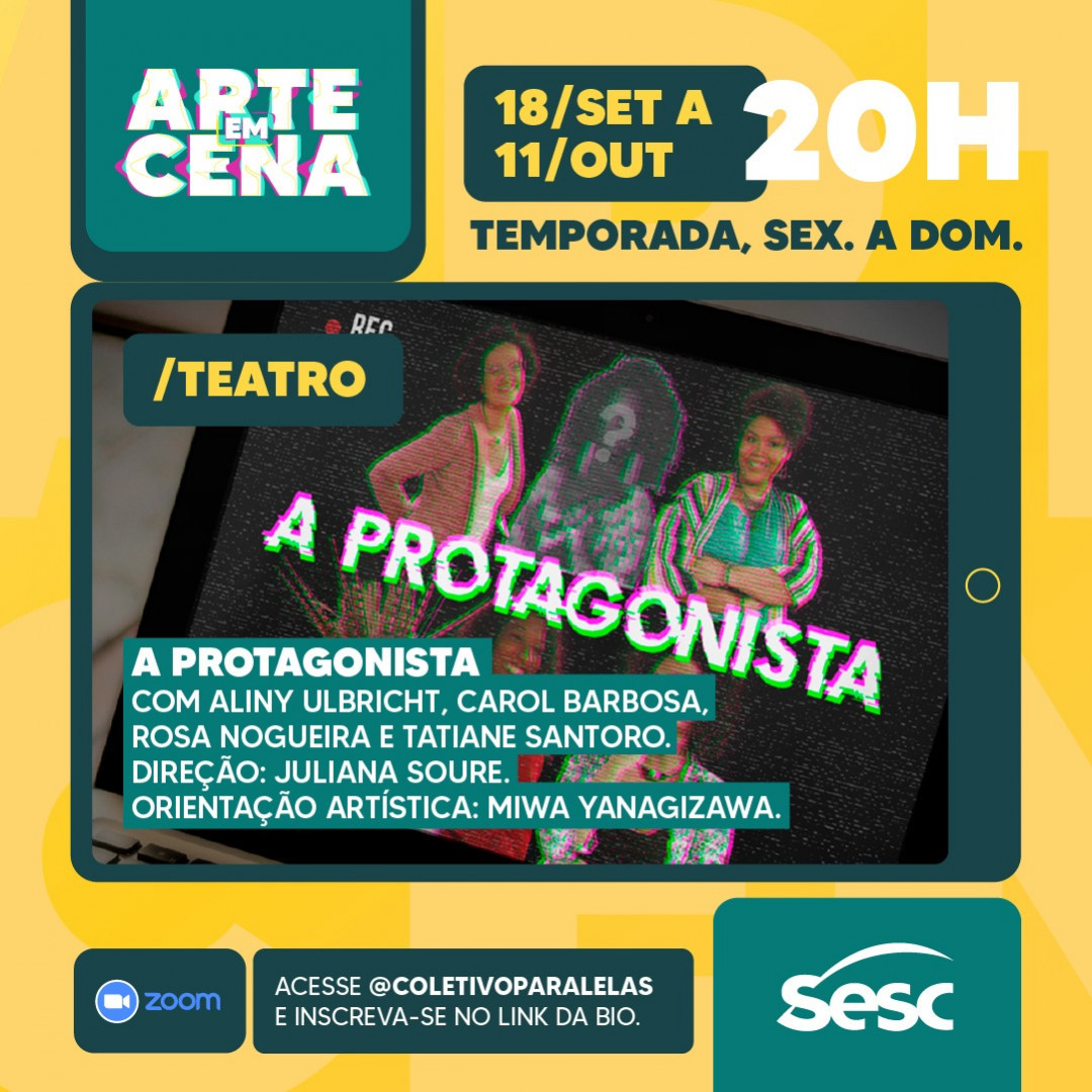 Divulgação/Instagram Sesc RJ Live: A Protagonista #ArteEmCena