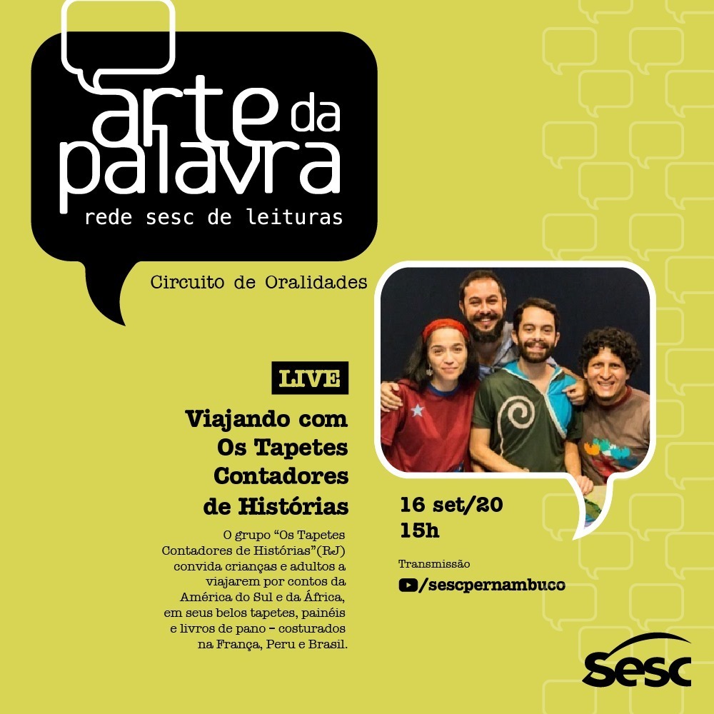 Live: Viajando com Os Tapetes Contadores de Histórias #ArteDaPalavra