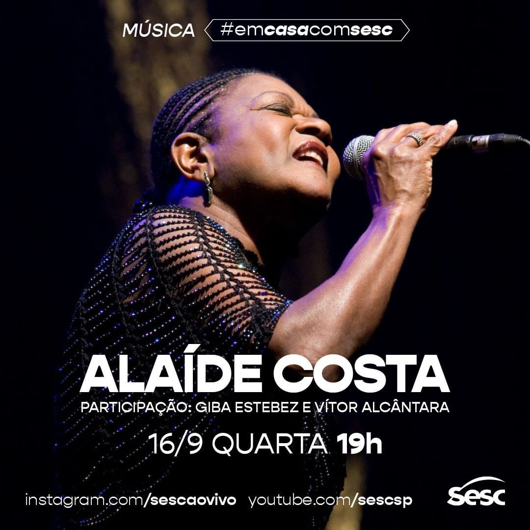 Divulgação/Instagram Sesc Ao Vivo Live: Alaíde Costa #EmCasaComSesc