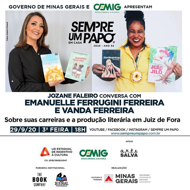 Reprodução/Instagram Vanda Ferreira e Emanuelle Ferrugini Ferreira, de Juiz de Fora no #Sempre Um Papo Em Casa