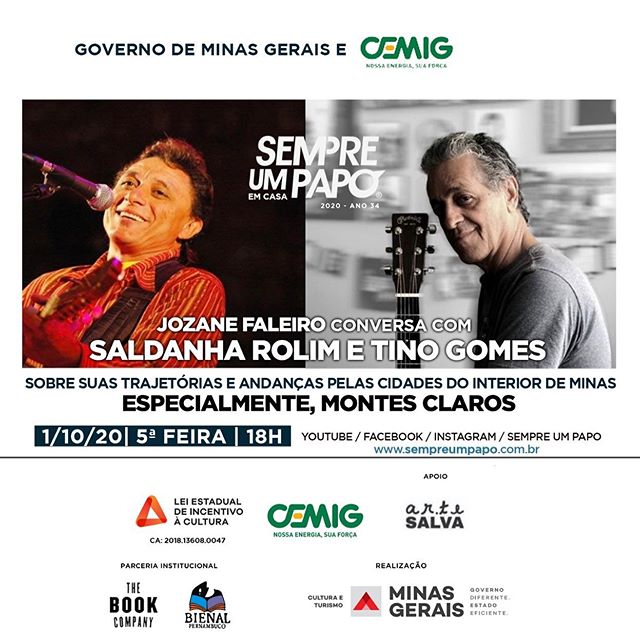 Tino Gomes e Saldanha Rolim no #Sempre Um Papo Em Casa