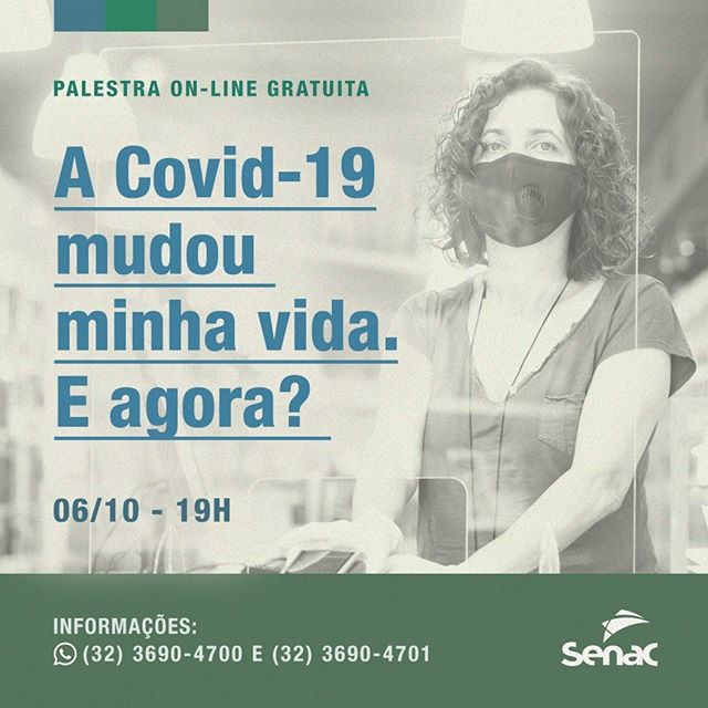 Palestra gratuita: "O COVID-19 Mudou Minha Vida. E Agora?"
