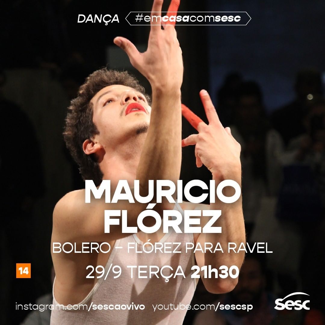Divulgação/Instagram Sesc Ao Vivo Live: Bolero - Flórez Para Ravel com Mauricio Flórez #EmCasaComSesc