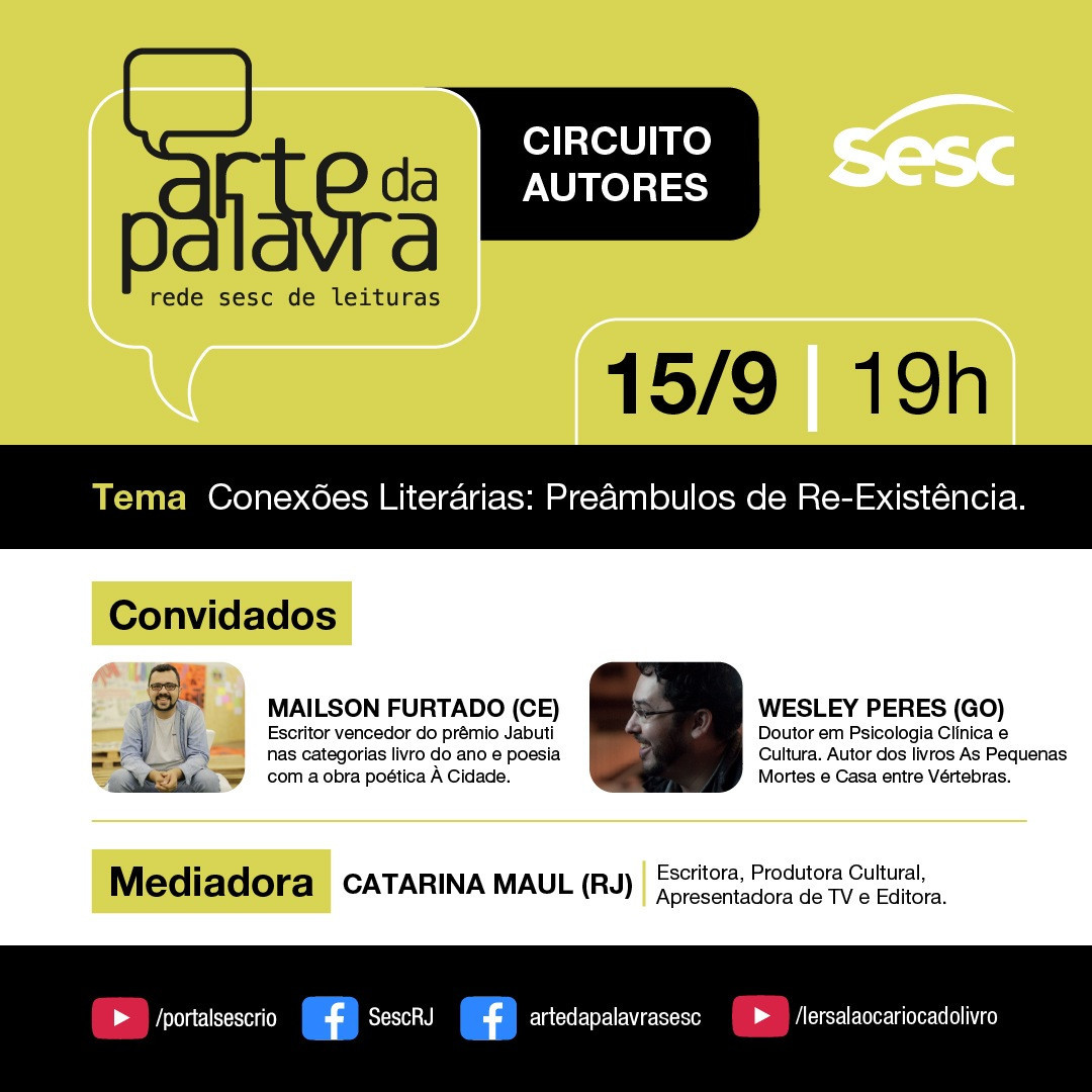 Live: Conexões Literárias: Preâmbulos de Re-Existência #ArteDaPalavra