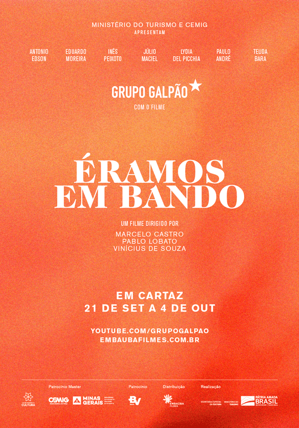 Reprodução/Evento oficial Live: Sessão de abertura do filme Éramos Em Bando - Grupo Galpão