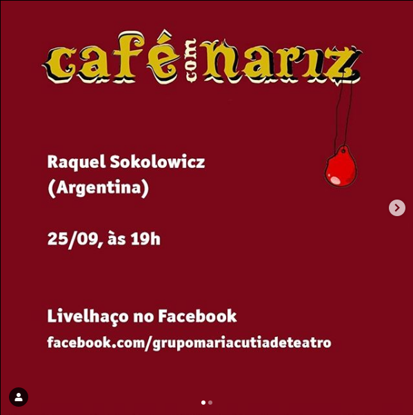 Reprodução/Instagram Live: Café com Nariz com Raquel Sokolowicz