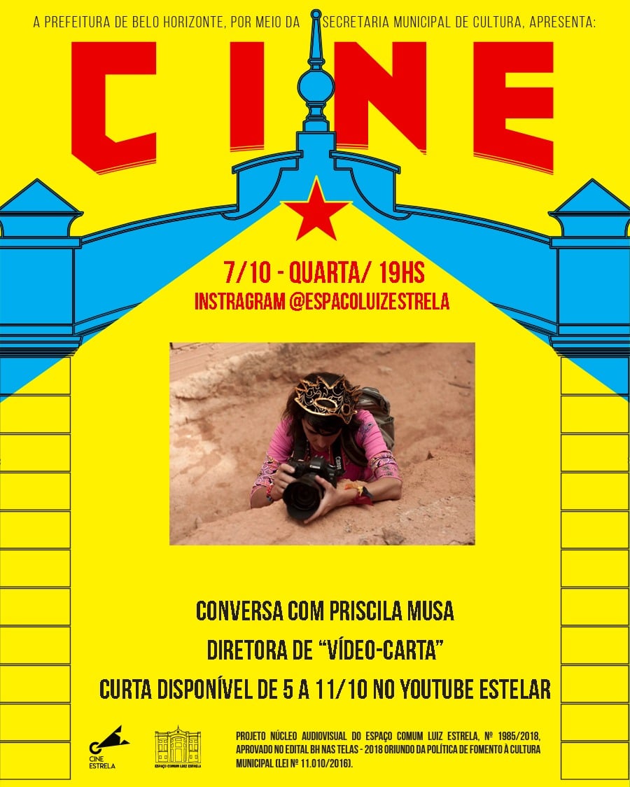 Cine Estrela: Curta "Vídeo Carta" e conversa com Priscila Musa