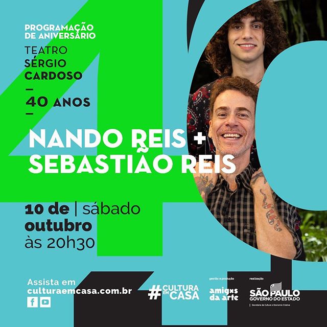 Divulgação/Instagram LIVE: Nando Reis + Sebastião Reis
