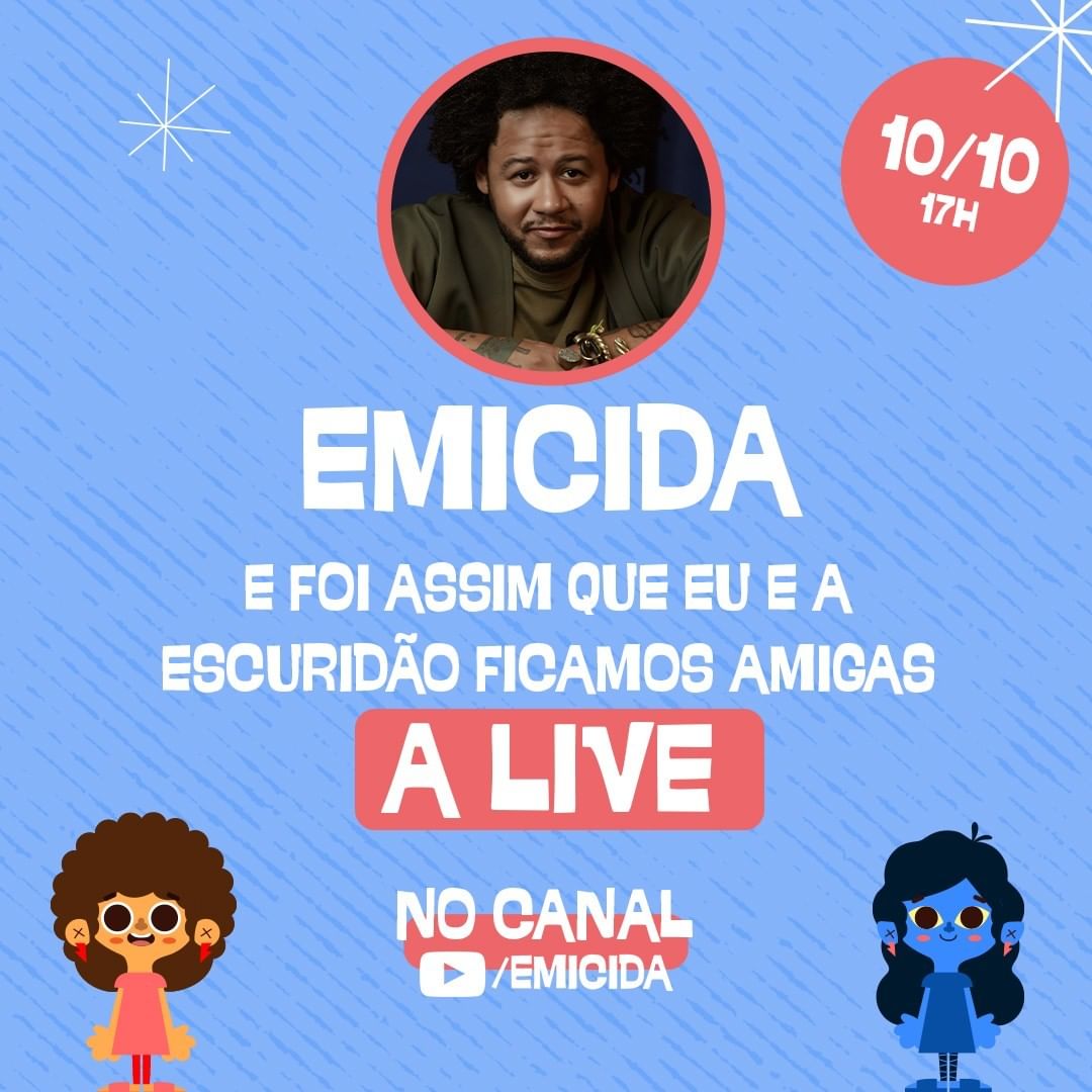 LIVE: Emicida - Livro "E foi assim que eu e a escuridão ficamos amigas"