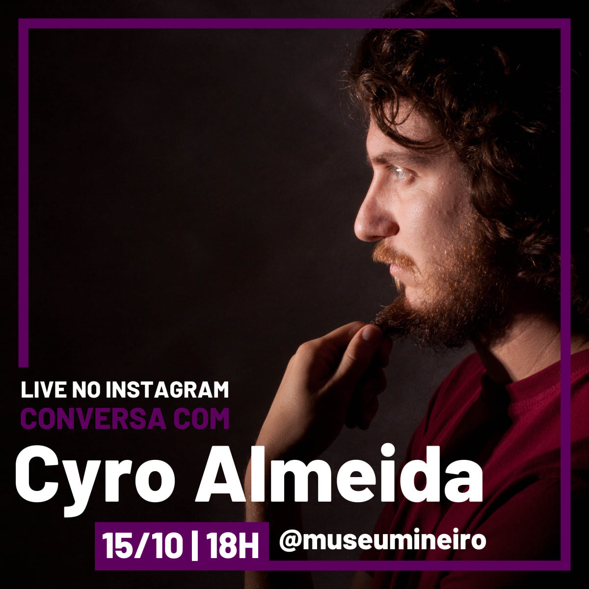 Reprodução/Facebook Live: Conversa com Cyro Almeida - Museu Mineiro