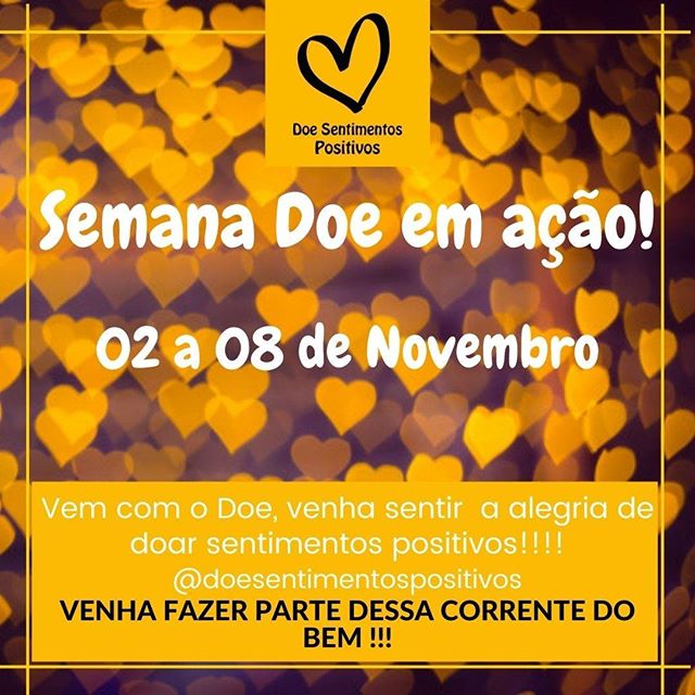 "Semana Doe Ação" - Doe Sentimentos Positivos