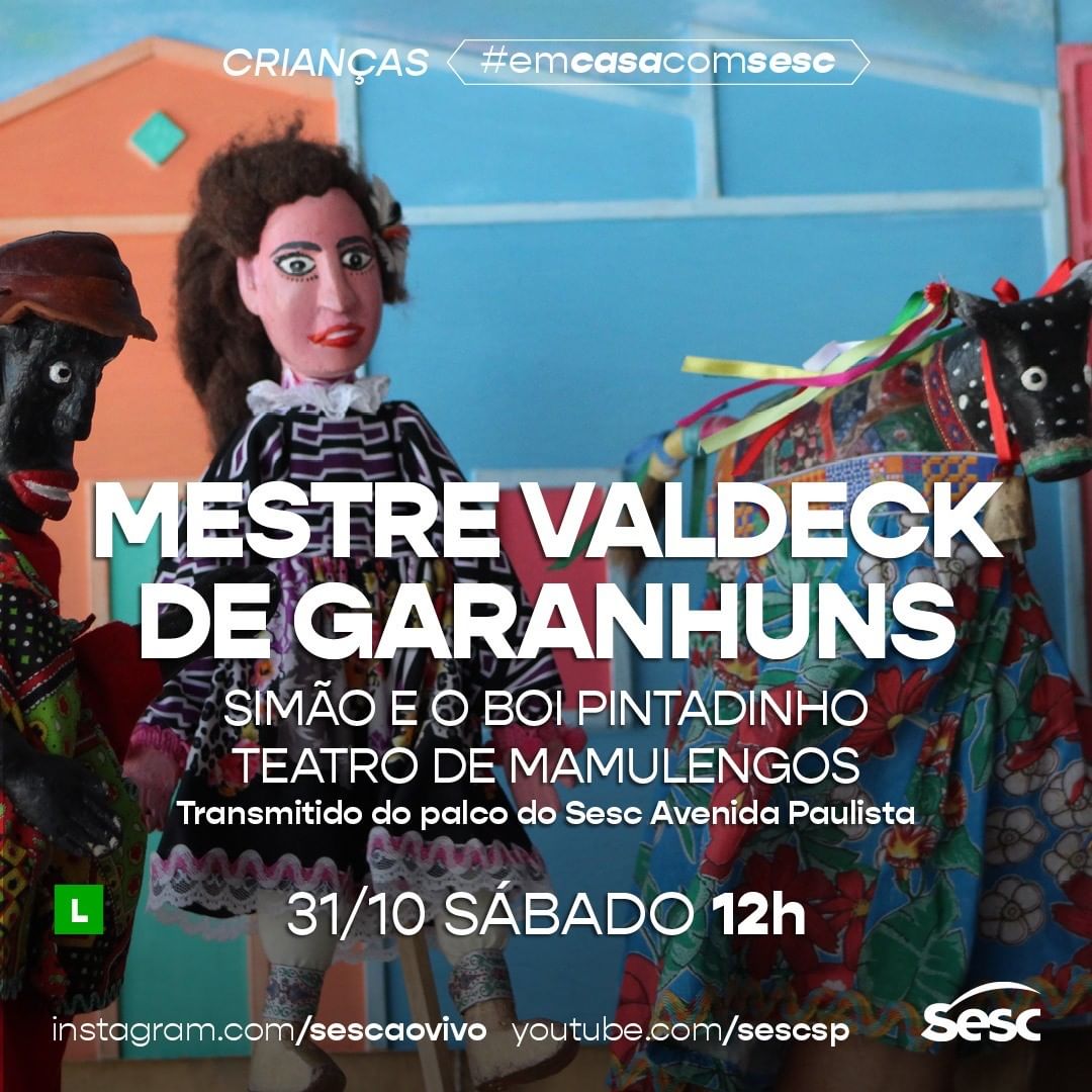 Live: Simão e o Boi Pintadinho com Mestre Valdeck de Garanhuns #EmCasaComSesc