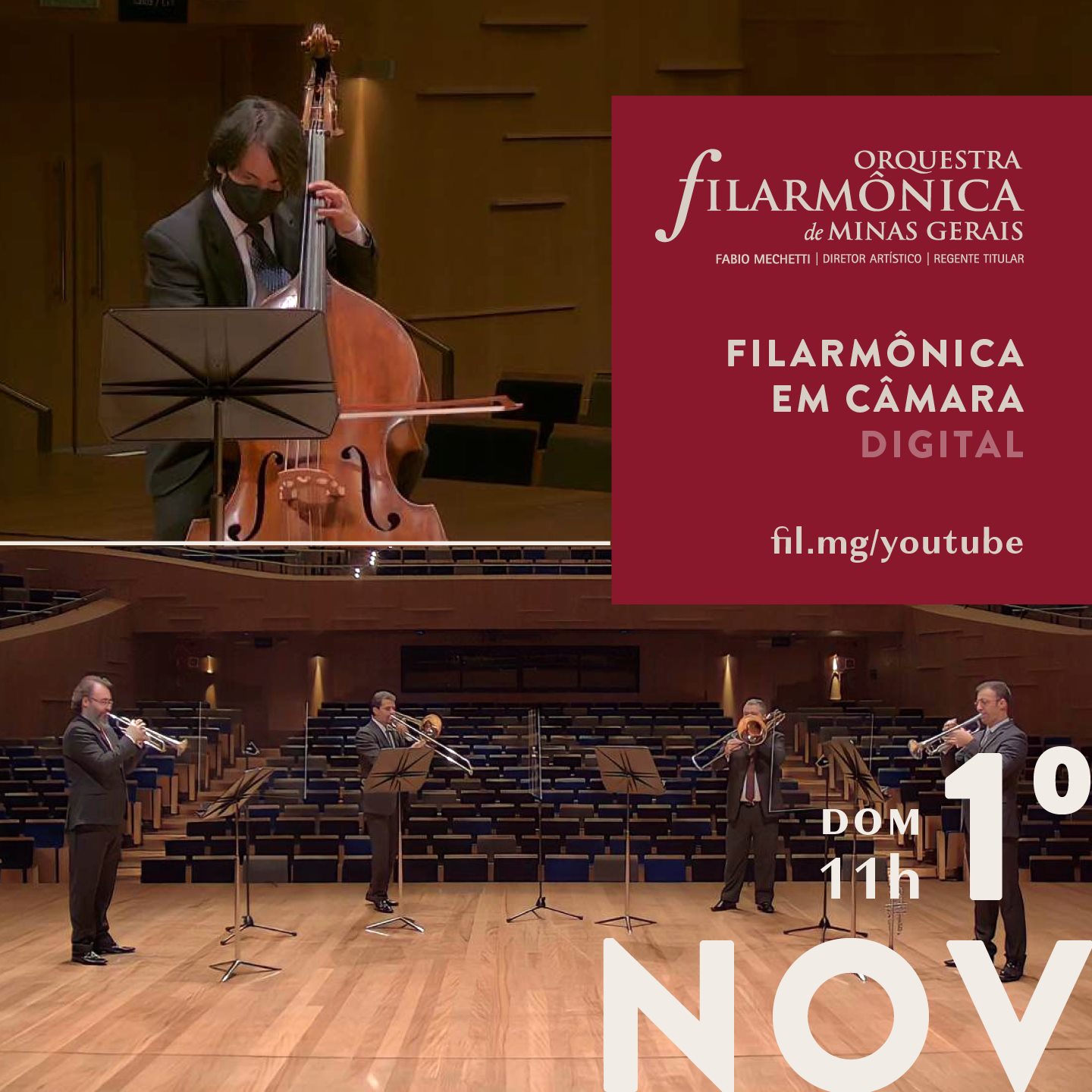 Reprodução/Facebook Concerto Online Filarmônica em Câmara-Digital