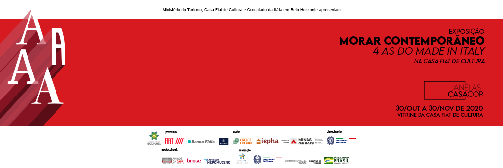 Exposição “Morar contemporâneo: 4 As do Made in Italy na Casa Fiat de Cultura”