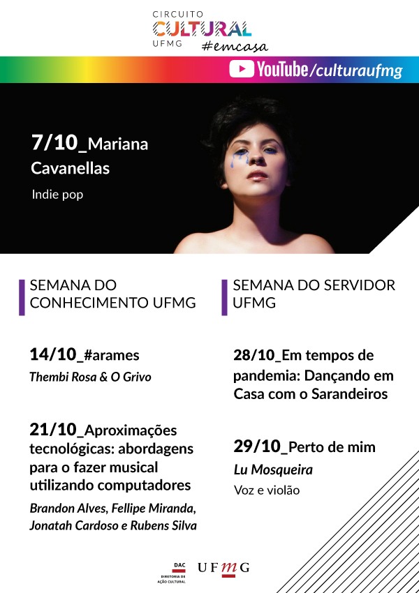 Circuito Cultural UFMG Em Casa - Mês Outubro