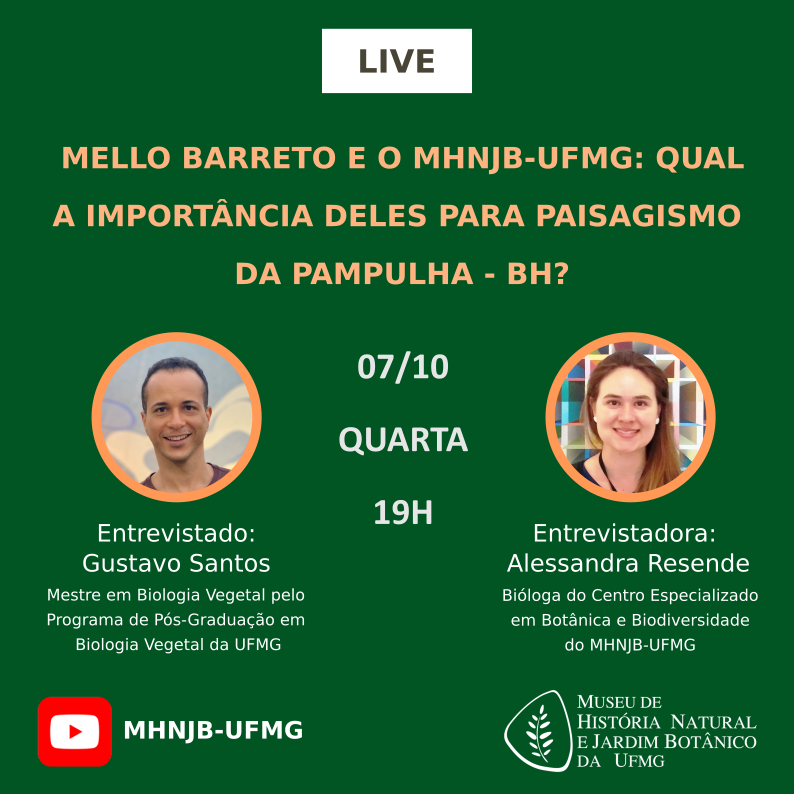 Live do Museu: Mello Barreto e o MHNJB-UFMG