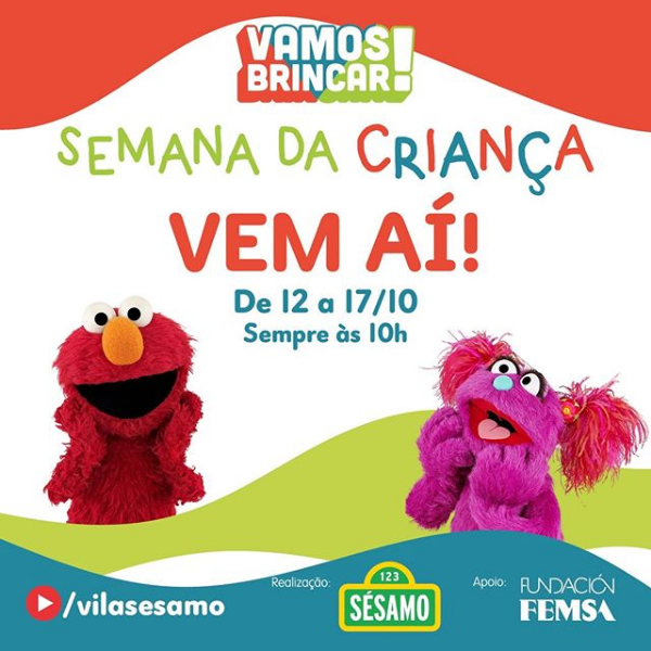 Reprodução/Instagram Semana da Criança Sésamo