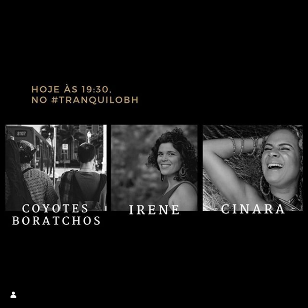 Reprodução/Instagram Live: Coyotes Boratchos, Irene e Cinara - Tranquilo BH