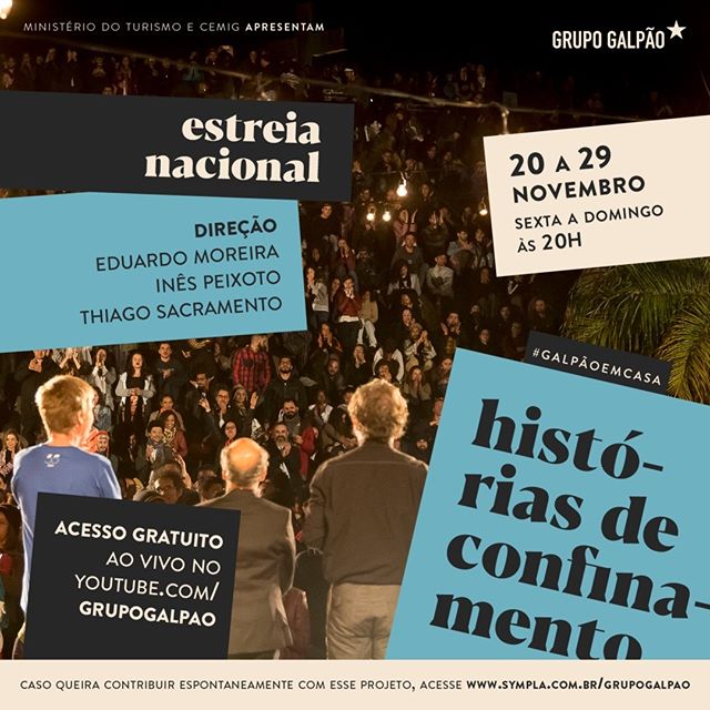 Reprodução/Instagram Histórias de Confinamento "experiência teatral virtual" - Grupo Galpão