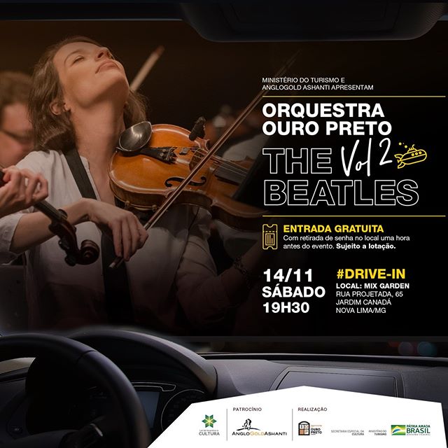 Orquestra Ouro Preto, The Beatles e você em um drive-in!