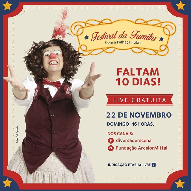 Diversão em Cena Online - "Palhaça Rubra"