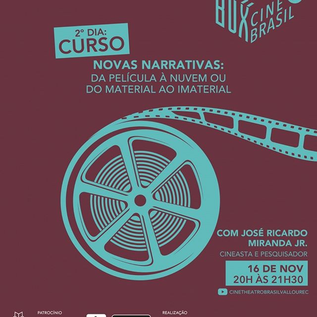 Divulgação/Instagram 2º dia: Curso Novas Narrativas: Da película à nuvem ou do material ao imaterial