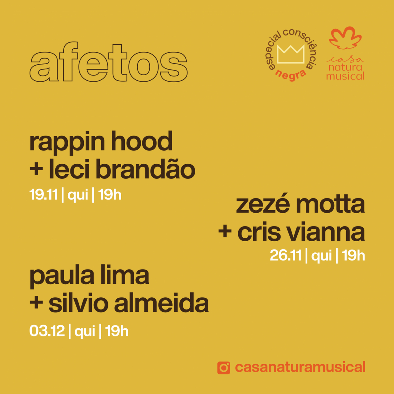 Afetos: histórias negras dentro da música - Casa Natura Musical