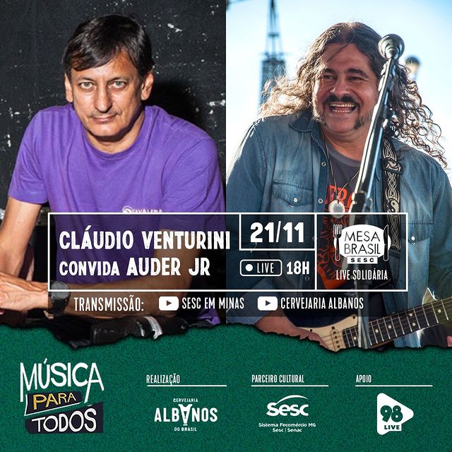 "Música Para Todos" com Cláudio Venturini convida Auder Jr.