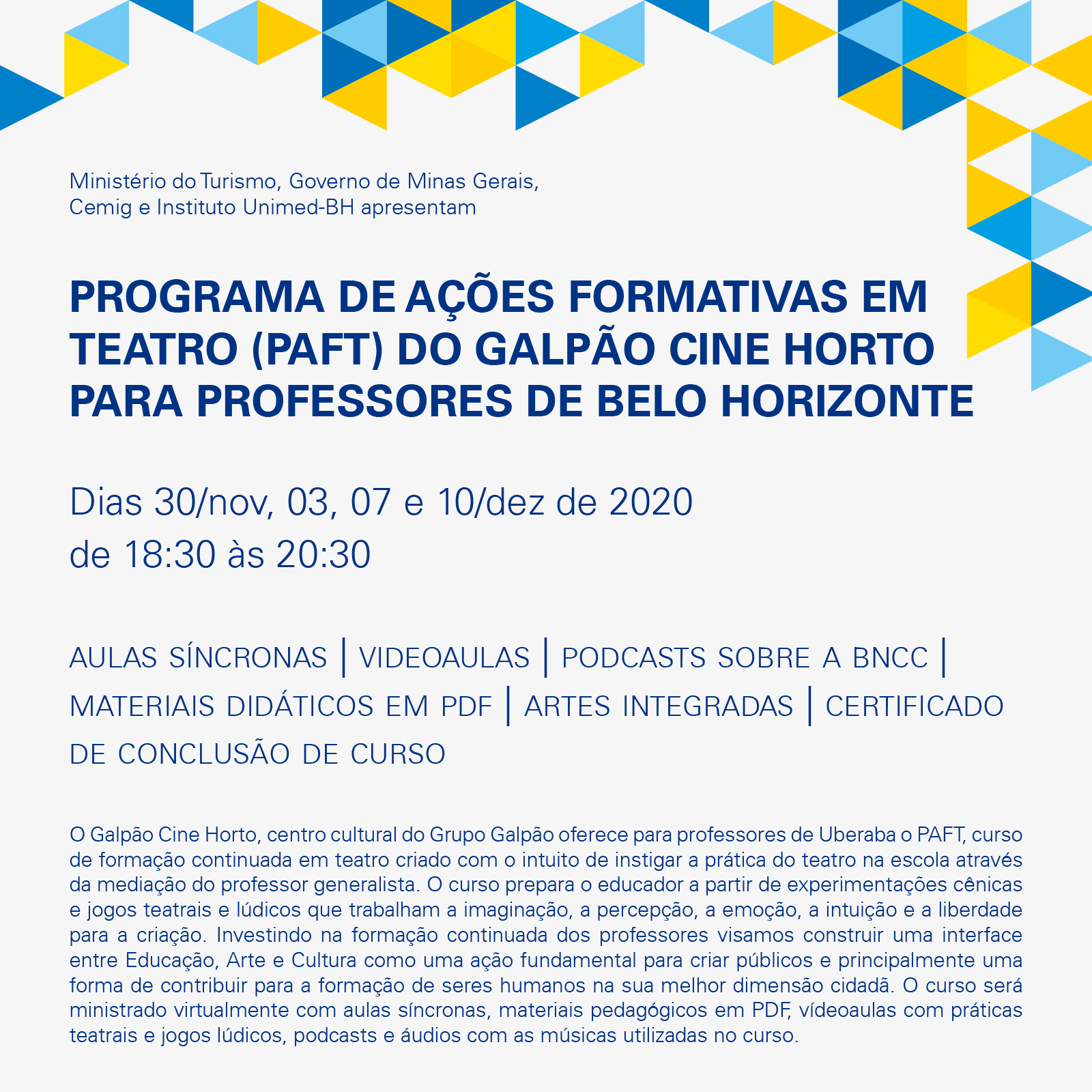 Conexão Galpão: Programa de Ações Formativas em Teatro