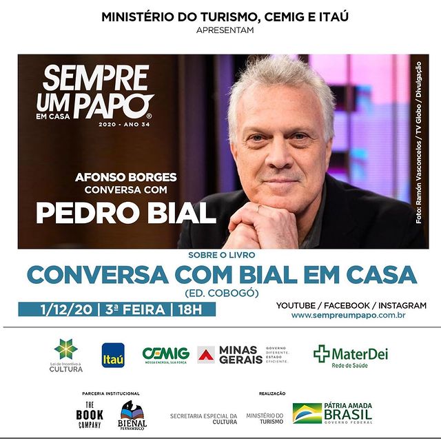 #Sempre Um Papo Em Casa recebe Pedro Bial