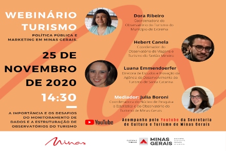 Reprodução/Evento oficial Webinário Turismo – "Política Pública e Marketing em Minas Gerais "