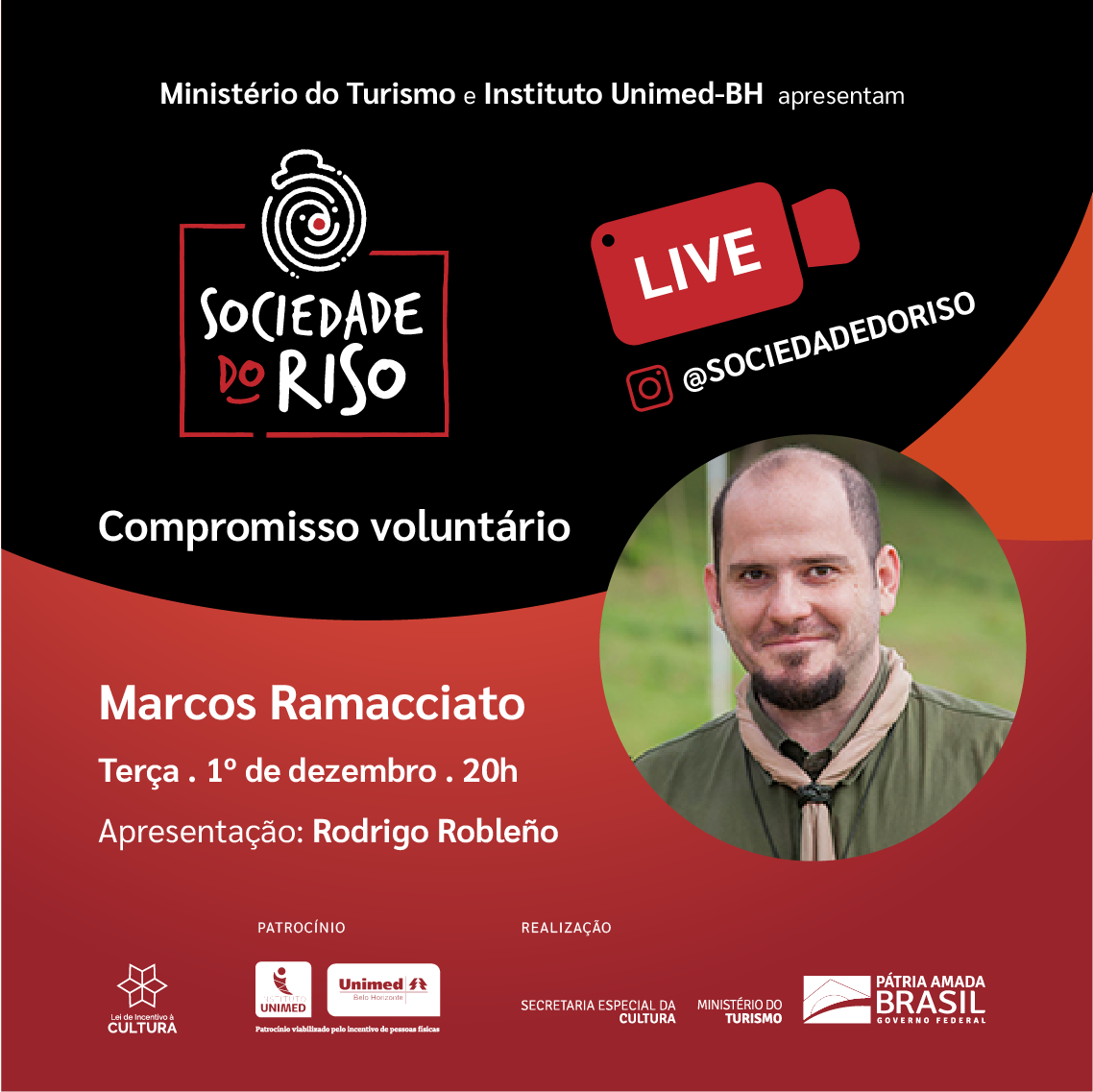 Reprodução/Facebook Live: Compromisso Voluntário - Sociedade do Riso