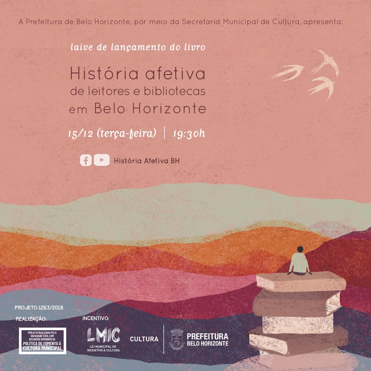 Live de lançamento do livro História afetiva de leitores e bibliotecas em Belo Horizonte