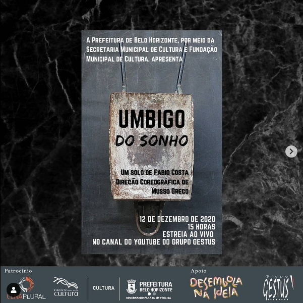 Espetáculo: Umbigo do sonho - um solo de Fabio Costa