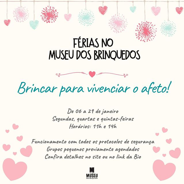  Férias no Museu dos Brinquedos - Brincar para vivenciar o afeto!