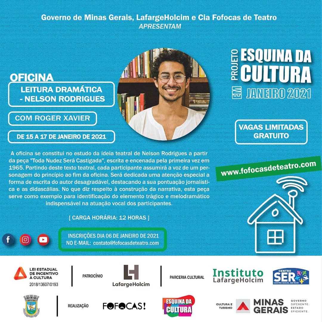 Oficina: Leitura Dramática Nelson Rodrigues com Roger Xavier