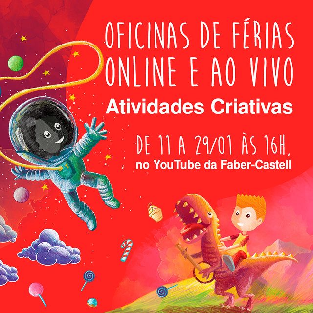 Divulgação/Instagram Lives: Oficinas de Férias Faber-Castell