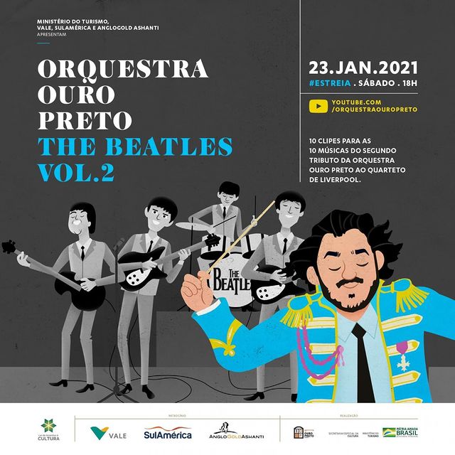 Reprodução/Instagram Lançamento virtual DVD Orquestra Ouro Preto - The Beatles Vol. 2
