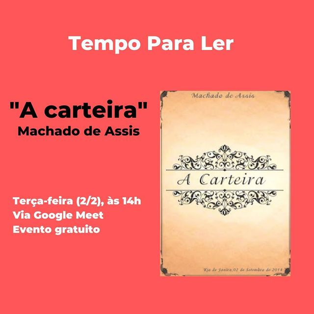 Divulgação/Instagram Tempo Para Ler: "A Carteira" - Biblioteca Estadual
