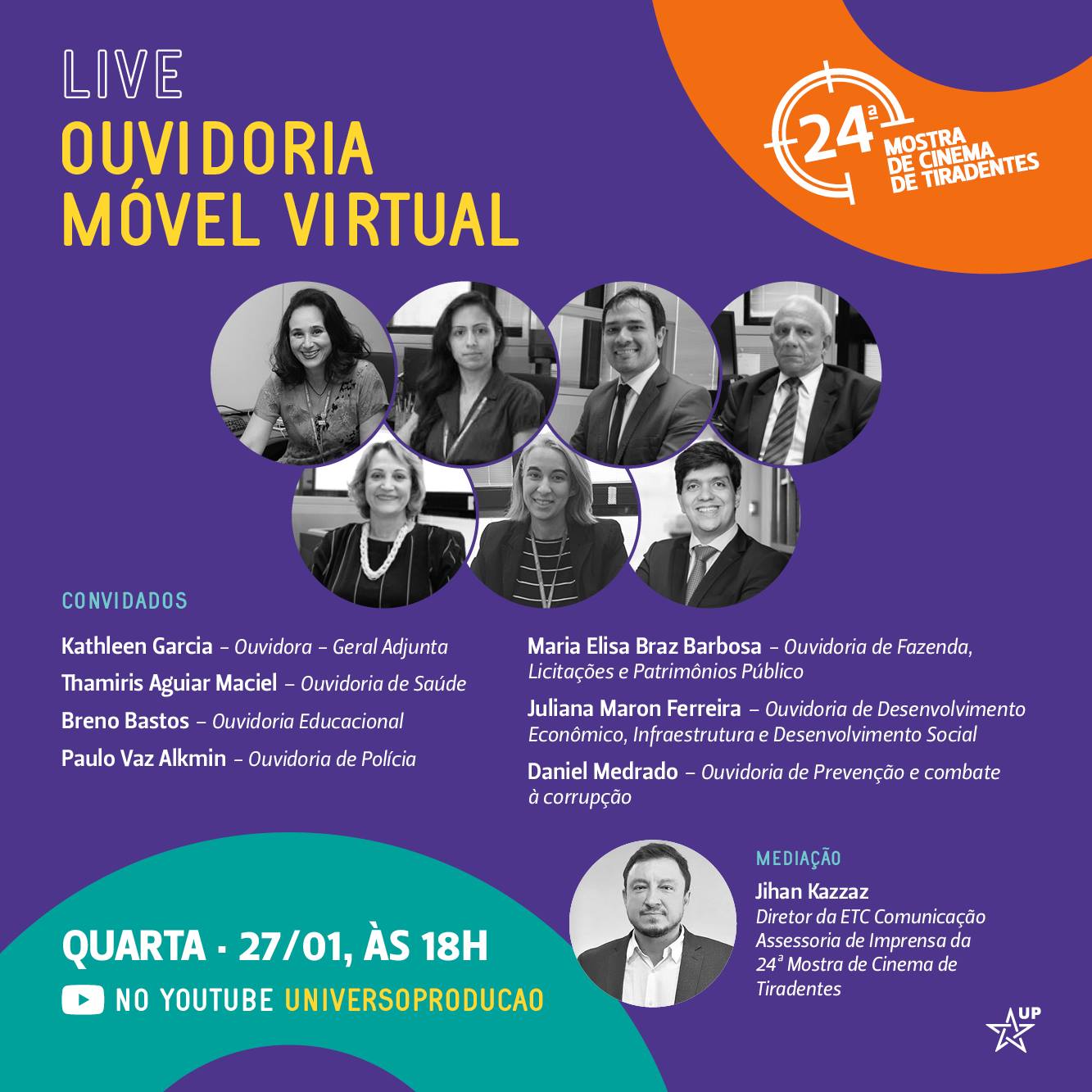 Reprodução/Facebook Live: Ouvidoria Móvel Virtual - 24ª Mostra de Cinema de Tiradentes