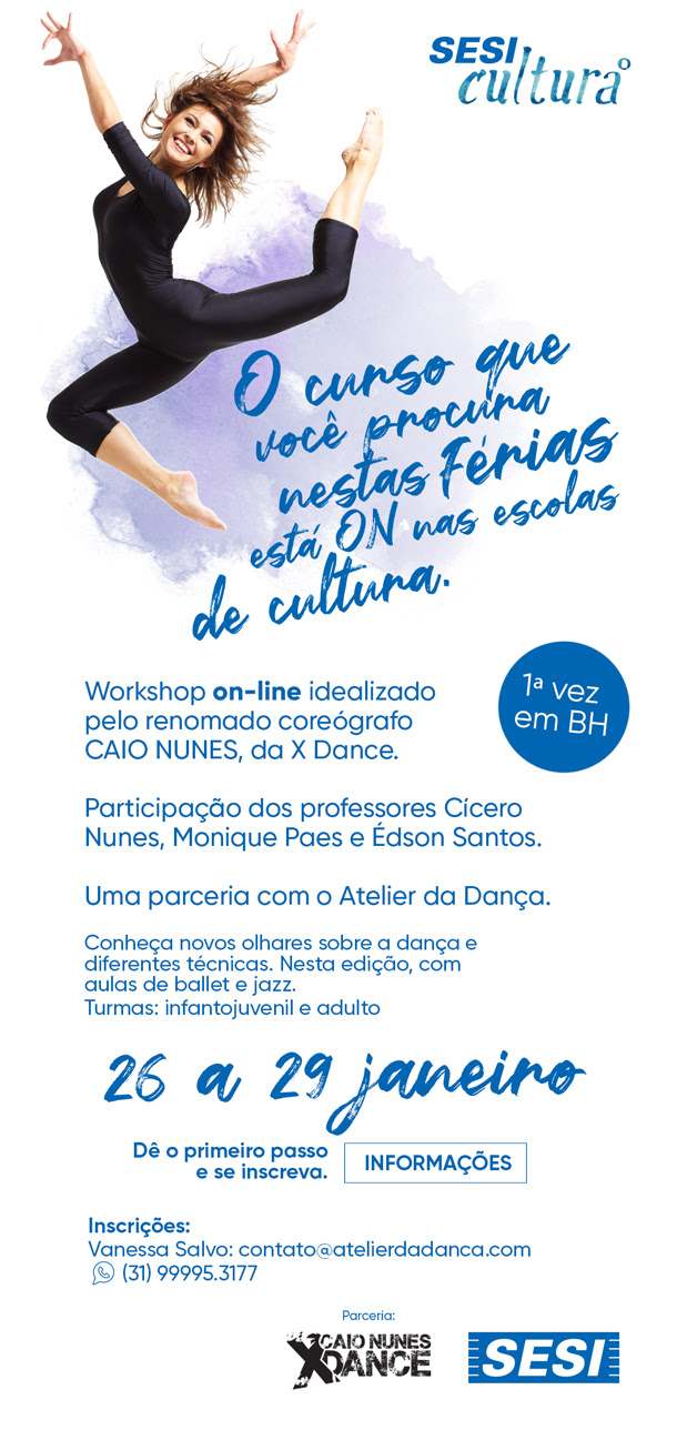 Workshop XDANCE com Caio Nunes - Centro Cultural SESIMINAS