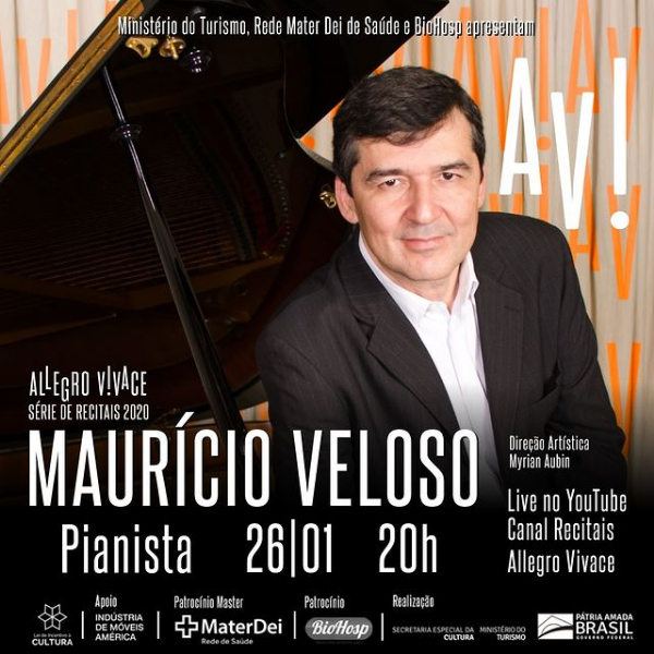 Recitais Allegro Vivace: Pianista Maurício Veloso