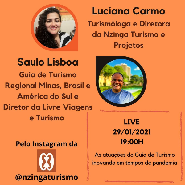 Reprodução/Instagram Live: As atuações do Guia de Turismo inovando em tempos de pandemia