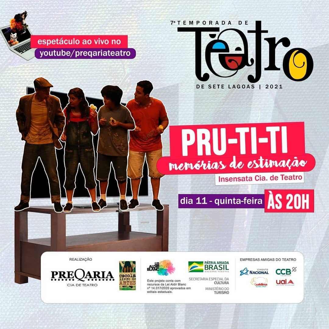 Espetáculo Online “Pru-Ti-Ti - Memórias de Estimação”